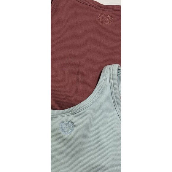 Victoria's Secret PINK Ribbed Cropped Tank Top Shelf Bra Size Medium Lot of 3 - Picture 5 of 6